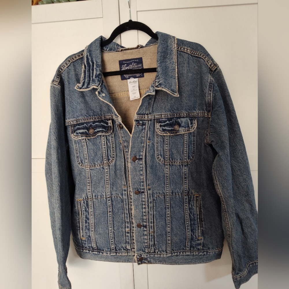 Levis Men’s XL Signature Denim Truckers Jacket Broken In Perfectly Used Cond!